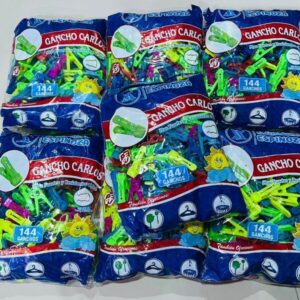 FARDO DE 24 BOLSAS 144 GANCHOS DE ROPA