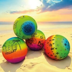 PELOTA DE VINILO MULTICOLOR 22CM L-1201