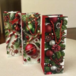 BOLSA DE REGALO NAVIDAD VINOS L-2164