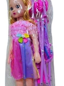 MUÑECA NIÑA EN COCHE BASTON JU-359