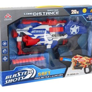 PISTOLA BLASTER SHOTS CON DARDOS JU-323