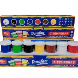 SET DE 7 TEMPERAS + PINCEL + PALETA  L-2314