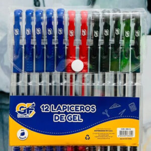 SET DE 12 LAPICEROS TINTA SECA  L-2407