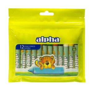 SET DE 12 CRAYONES JUMBO ALPHA L-2483
