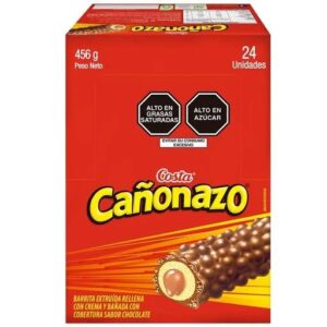 CAÑONAZO CAJA DE 24 UNIDADES CHOCOLATE L-2210