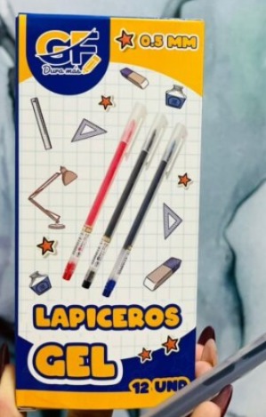 CAJA DE 12 LAPICEROS GEL L-2533