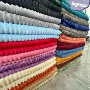 MANTA PIEL DE DURAZNO 2 PLAZAS CALAMINA ALTO RELIEVE L-2011