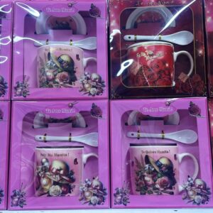 SET DE TAZA PLATITO CUCHARA DIA DE LA MADRE L-1798