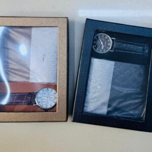 SET DE RELOJ + BILLETERA CABALLERO EN CAJA L-2589