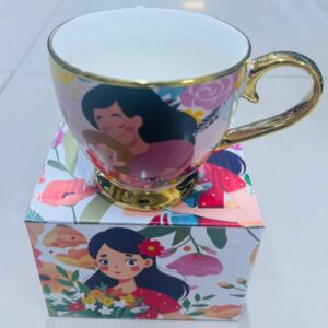 TAZA 16 ONZ DIA DE LA MADRE CON CAJA DETALLES DORADOS 2 L-2599