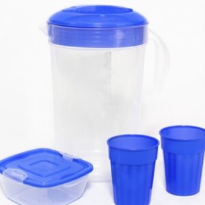 SET JARRA LIDIA 5L + 2 VASOS + TAPER L-2610