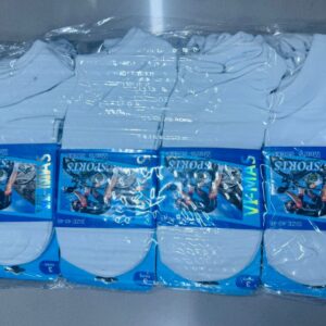 PACK DE 12 MEDIAS TALONERAS BLANCAS L-2455