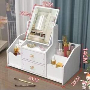 ORGANIZADOR CON ESPEJO CUADRADO DE 3 CUERPOS 40CM L-2440