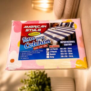 FORRO DE COLCHON 2 PLAZAS ALGODON PREMIUM L-1868