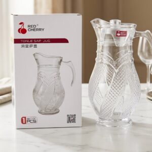 JARRA DE VIDRIO 1800ML RED CHERRY CON CAJA L-2800