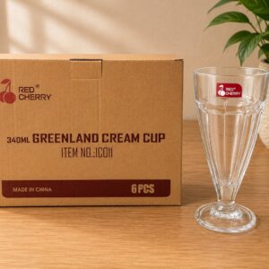 SET DE 6 VASOS BATIDOS RED CHERRY L-2811