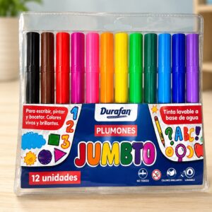 SET DE 12 PLUMONES JUMBO DURAFAN L-2927