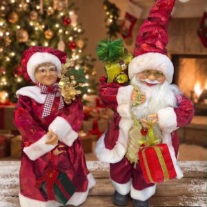 DUO PAPA NOEL + MAMANOELA PREMIUM 70CM L-2941