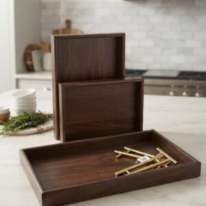 SET DE 3 BANDEJAS MADERA L-2989