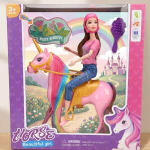 SET DE MUÑECA CON UNICORNIO MUSICAL JU-749
