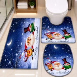 SET DE PISO DE BAÑO NAVIDEÑO L-2987