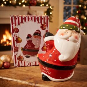 PORTAVINO CERAMICA 3D NAVIDEÑO (LC-19SHAMPAN) L-3073