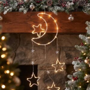 LUCES AMBAR FORMAS NAVIDEÑAS 90CM L-3109