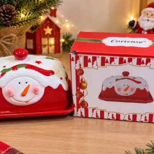 MANTEQUILLERA CERAMICA 3D NAVIDEÑO (LCN JIRAI) L-3115