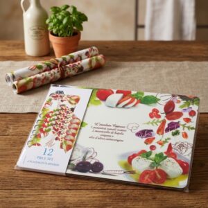 SET DE 6 INDIVIDUALES + 6 POSAVASOS CLASICO L-3152