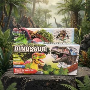 JUGUETE DINOSAURIO CON LUZ Y SONIDO EN CAJA JU-759