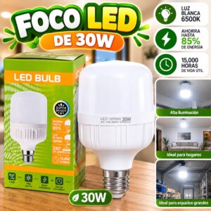 FOCO LED 30 WATTS LUZ BLANCA L-1323
