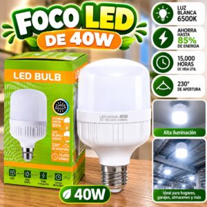 FOCO LED 40 WATTS LUZ BLANCA L-1324